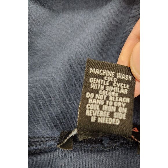 Urban Love Velour Zip Hoodie Jacket Size L Navy Y2K Cropped Rhinestone Lounge - Picture 4 of 9